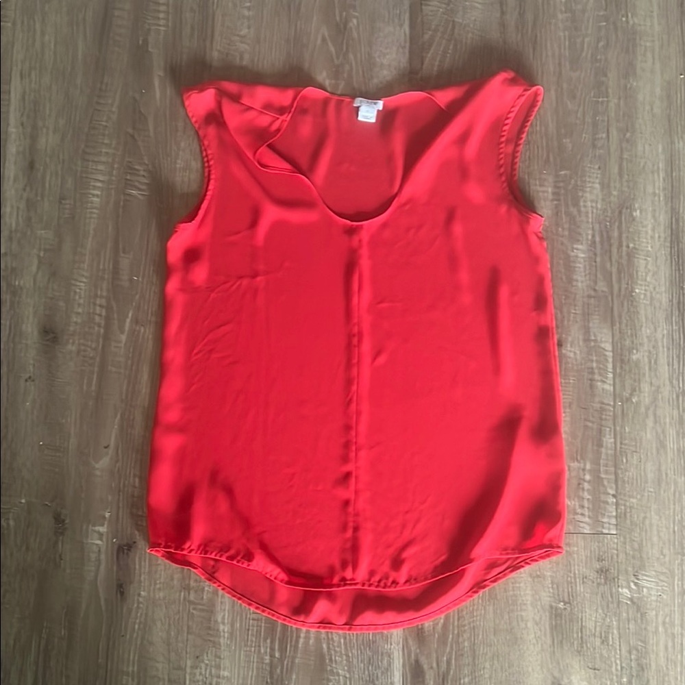 J. Crew Red Sleeveless Blouse